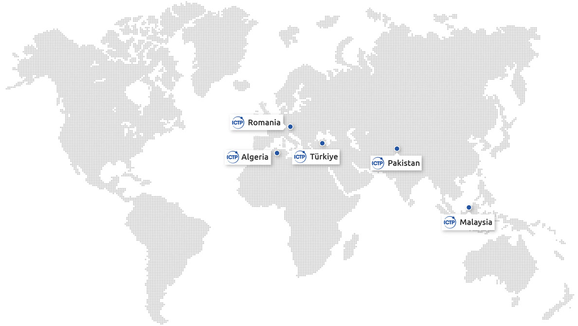 ICTP 2025 Affiliated Centres in Algeria, Malaysia, Pakistan, Romania and Türkiye